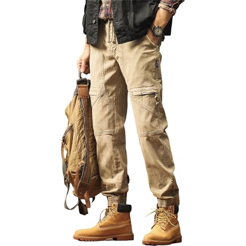 Men's Drawstring Cargo Pants Japanese High Street Pants Functional Jogger Pants Mens Tactical Multi Pocket Pants4