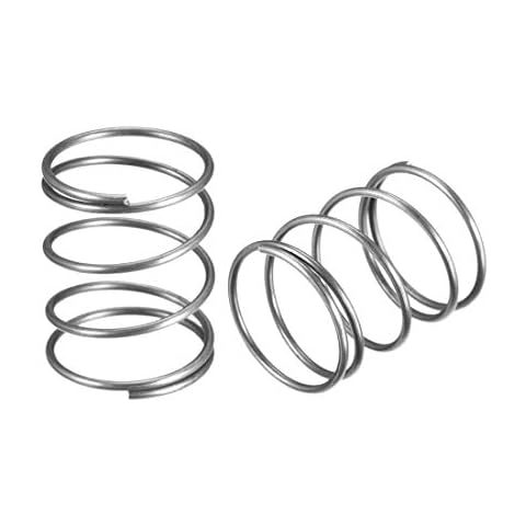 sourcing map 10Stk. Federstahl Spuleverlängerte Druckfeder 0,05" Kabeldmr. 0,79" Außendmr. 1" freie Länge Cover