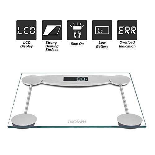 Smart-Digital-Body-Weight-Bathroom-Scale-with-Step-On-Technology-LCD-Backlit-Display-400-lbs-Capacity-and-Accurate-Weight-Measurements-Silver-Digital-Scale-New