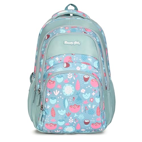 Image of BEAUTY GIRLS BY HOTSHOT FLORAL 1594|SCHOOL BAG|TUTION BAG|COLLEGE BACKPACK|LARGE SIZE|WATER RESISTANT|19 INCH|FOR GIRLS & WOMEN|36 LITERS BACKPACK