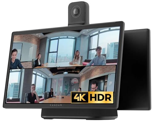 Image of KanDao Meeting Ultra 5-in-One Conference Room Camera System, Ultimate 4k HDR 360 AI Smart Zooming Web-Conferencing Solution, 15.6 inch Touchscreen, Build-in System, Meeting Room Conference Center