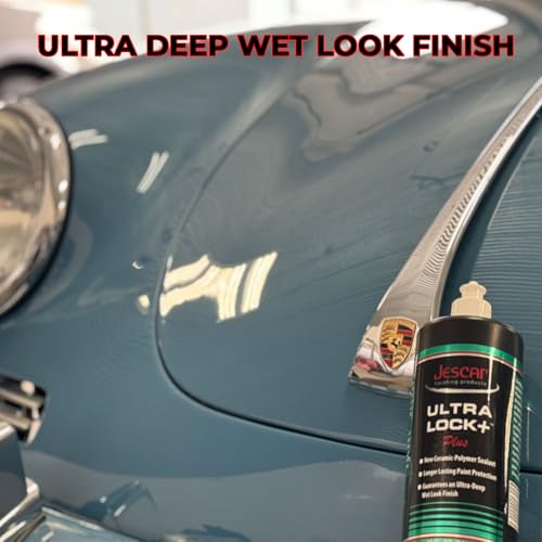 Image of Jescar Ultra Lock + - 8oz | SiO2-Infused Advanced Polymer Sealant for Long-Lasting Paint Protection and High Gloss Finish - UV Protection, Easy Application, Safe for Cars, Boats, RVs, and Motorcycles