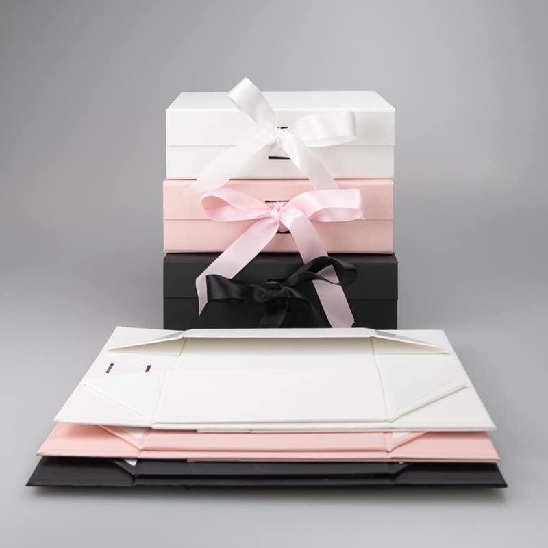 Geschenkboxen Geschenkverpackungen Boxen, Magnet-Clamshell-Box, verdickt, mit Aufbewahrungsbox, Geburtstag, Hochzeit, Schleife, Verpackungsbox (31 x 22 x 10 cm)