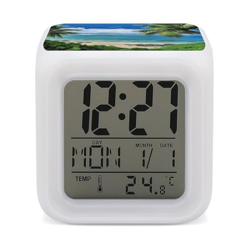 Reloj visualización temperatura con pantalla LED para evitar frío 2