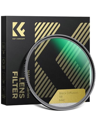 Image of K&F Concept 40.5mm Black Diffusion 1 /8 Filter Dream Cinematic Effect Filter with 28 Multi-Layer Coatings Hydrophobic /Scratch Resistant for Camera Lens