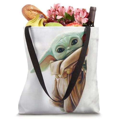 Star Wars The Mandalorian Grogu White Tote Bag miniatura 4