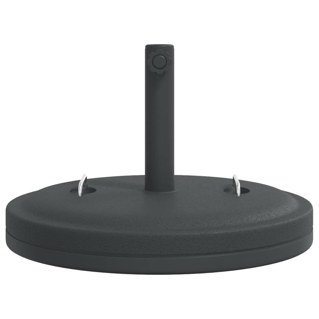 vidaXL Base de Parasol avec poignées pour mâts Ø38 / 48 mm 25 kg Rond, Base de Parasol, Pied de Parasol de terrasse, Porte-Parasol, Support de Parasol