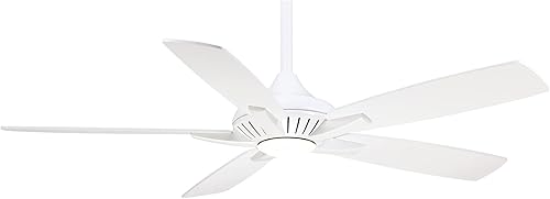 Minka-Aire F1000-WH Ventilador de techo con control remoto de 52 pulgadas, Dyno, color blanco., F1000-WH, 17.00watts, 120.00 volts