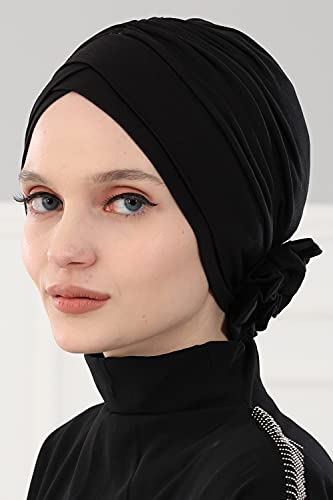 Aisha's Design Instant Turban Head Wraps for Women, 95% Cotton Scarf Hijab Shirred Design, Chemo Cancer Headwear2