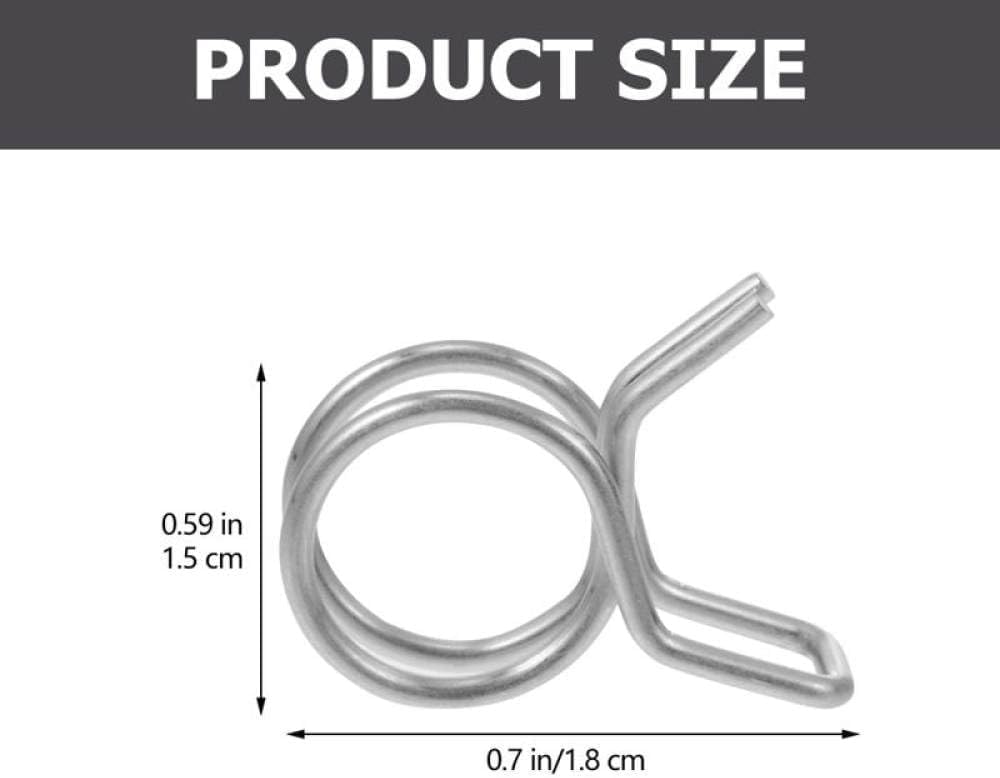 zacisk do węża, Zaciski rurowe sprężynowe do nawadniania stalowy ogrodu wodnego zacisk paliwowy ze stali nierdzewnej odporny na przecieki przewód powietrzny, 5 mm(9mm)