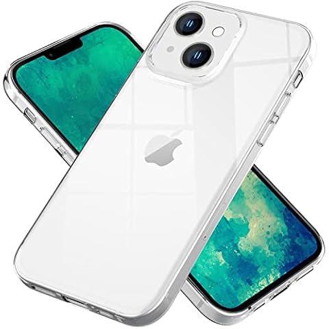 NALIA Clear Silicone Cover compatible with iPhone 14 Case, Transparent Anti-Yellow Limpid Crystal See Through Backcover, Slim Rugged Skin Shockproof Bumper Soft Protective Mobile Phone Coverage Lucid Cover