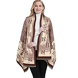 Aurolran Scarfs for Women Pashmina Silky Shawl Wrap for Evening Dressing Blanket Open Front Poncho Cape
