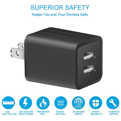 iPhon   e Charger YOKERSU Nylon Braided Lightning Cable Fast Charging 2Pack 6FT Data Sync Transfer Cord with Port Plug Wall Charger(ETL Listed)Compatible with iPhone XS Max/XS/XR/X/8/7/6S/6/Plus/SE/iPad