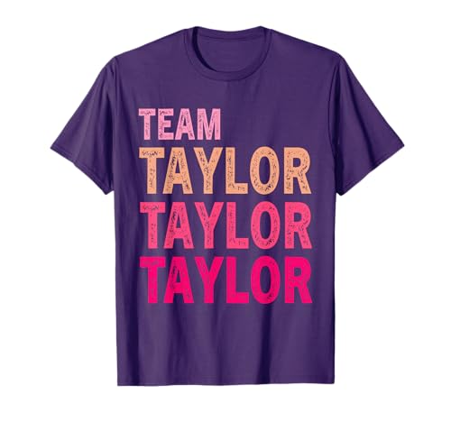 Girl Retro Taylor First Name Personalized Groovy Birthday T-Shirt