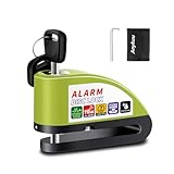 Anykuu Lucchetto Antifurto Moto Bloccadisco Moto Impermeabile Portatile da 7 mm con Allarme Sonoro 110DB e 1.5m Reminder Cavetto per Scooter Allarme Bloccadisco Bici