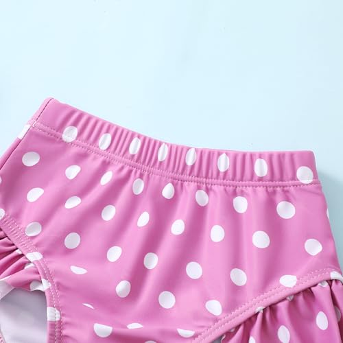 Image of Baby Swimsuit Girl Two Piece Bathing Suit Toddler Girls Summer Beach Ruffle Tankini Swimwear 1-7Y
