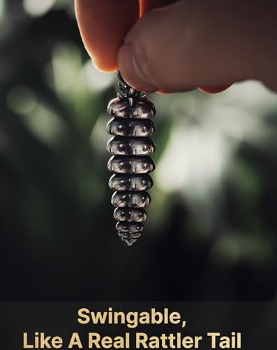 COPPERTIST.WU Rattlesnake Tail Pendant Necklace 925 Sterling Silver/18K Gold Vermeil Shakeable Fidget Jewelry Gift Box for Men and Women2