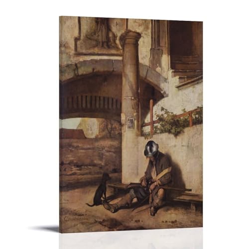 Carel Fabritius - Die Torwache Poster�L�����o�X�A�ǃA�[�g�A�C���e���A���w�A�ƁA���A�V���ւ̑��蕨08x12inch(20x30cm) Frame-style