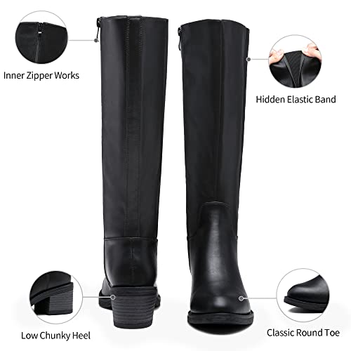 Jeossy Women's 9661 Knee High Boots, Fashion Riding Boots with Inside Zipper and Side Hidden Elastic Band4