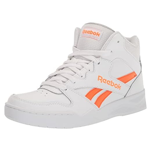 Reebok Men's BB4500 Hi High Top Basketball Shoe, White/Smash Orange/Pure Grey, 13
