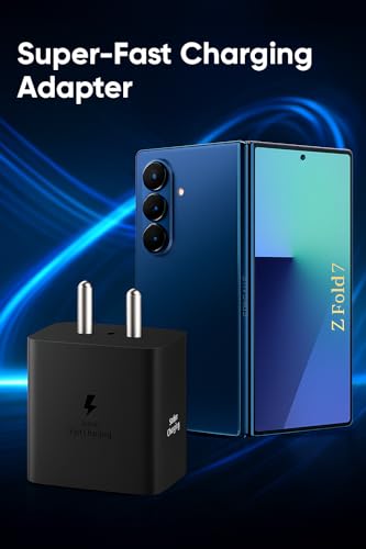 Image of Samsung 45W C-Type Super-Fast Charging Adapter Compatible with Samsung Z Fold 7 | Z Flip 7 | S25 Edge | S25 Ultra /Fe | S24 Ultra | Z Fold 6 /5 /4 | S23 Plus /FE | Z Flip 6 /5 /4 /A55 - USB-C 45 w Port Black