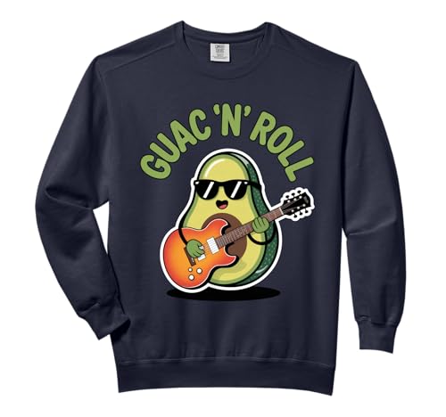 Guac 'N' Roll Avocado Enthusiast Fun Vibes Summer Party Comfort Colors Adult Sweatshirt
