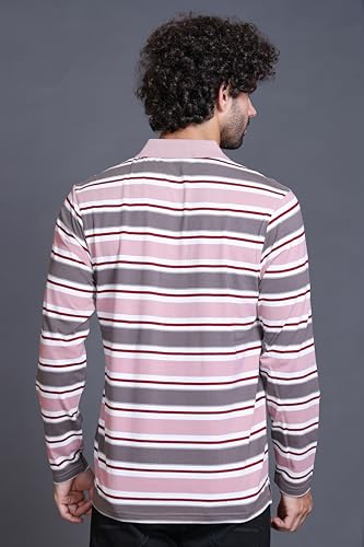 Image of Full Sleeve Polo T Shirt for Men Cotton with Pocket and Collar - Regular Fit Tshirt