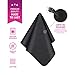 Premium Microfiber Cleaning Cloth 6x6 in - Extra Soft Suede Feel Lint Free Cloths for Eyeglasses & Glass - Compatible with iPad, iPhone, Tablet, MacBook, TV Screen, LCD, Camera Lens (24 Small, Black)