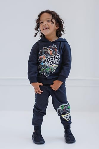 Image of Monster Jam Boys' Graphic Fleece Hoodie and Jogger Set Toddler to Big Kid