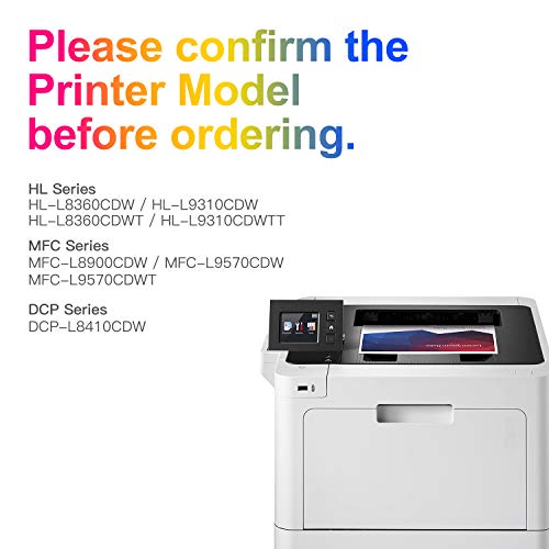 Image of Uniwork Compatible Toner Cartridge Replacement for Brother TN436 TN 436 TN436BK TN433 use with MFC-L8900CDW HL-L8360CDW HL-L8260CDW MFC-L8610CDW MFC-L9570CDW HL-L9310CDW Printer Tray (4 Pack)