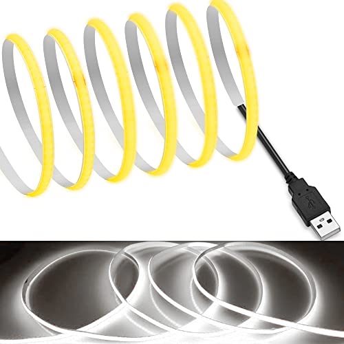 Tira de LED Flexible USB COB 0.5m 320 LEDs/m Blanco Frío miniatura 1