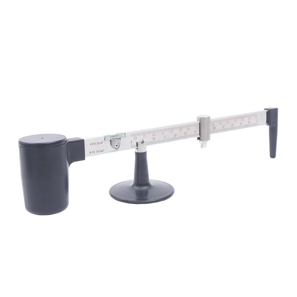 Hidrómetro para densidad de lodo, 0,96-2,5 g/cm³, densímetro líquido, equilibrio de lodo de laboratorio, precisión 0,01 g/cm³ y 0,01 kg/gal