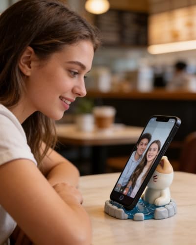 Support de téléphone en forme de chat mignon, le cadeau de bureau idéal