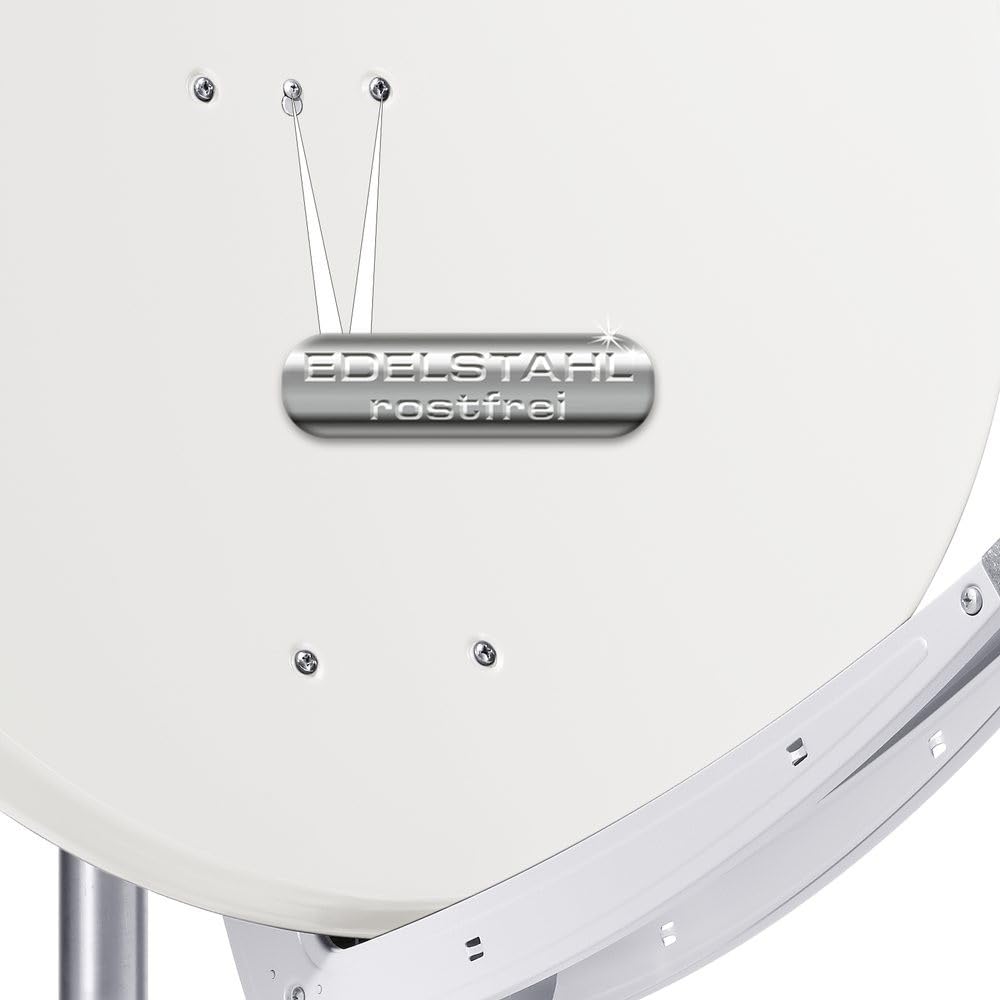 Fuba Sat Anlage 4 Teilnehmer | Satellitenschüssel Komplettset - DAA 850 W Sat-Schüssel 85cm Alu weiß + Fuba DEK 417 Quad LNB 4 Teilnehmer (DVB-S2, HDTV, UHD 4K/8K, 3D) mit LTE-Störfilter