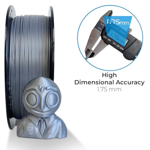 Image of NFIL3D 1KG Net PETG+ Twinkling Silver 3D Printer Filament | Filaments for 3D Printer| 1.75mm| Accuracy - + /- 0.015mm | 1000g 3D Filament, 250g Spool & 350g Packaging Weight (Total Weight 1.6KG)