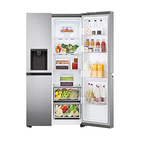Refrigerador Smart LG Side By Side 611L Aço Escovado Uvnano 220V GC-L257SLP glide