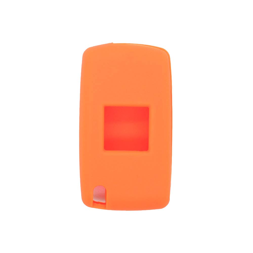 BROVACS Silicone Cover Protector Case Holder Skin Jacket Compatible with PEUGEOT CITROEN 3 Button Flip Remote Key Fob w/Light Symbol CV9305 Orange - Image 3