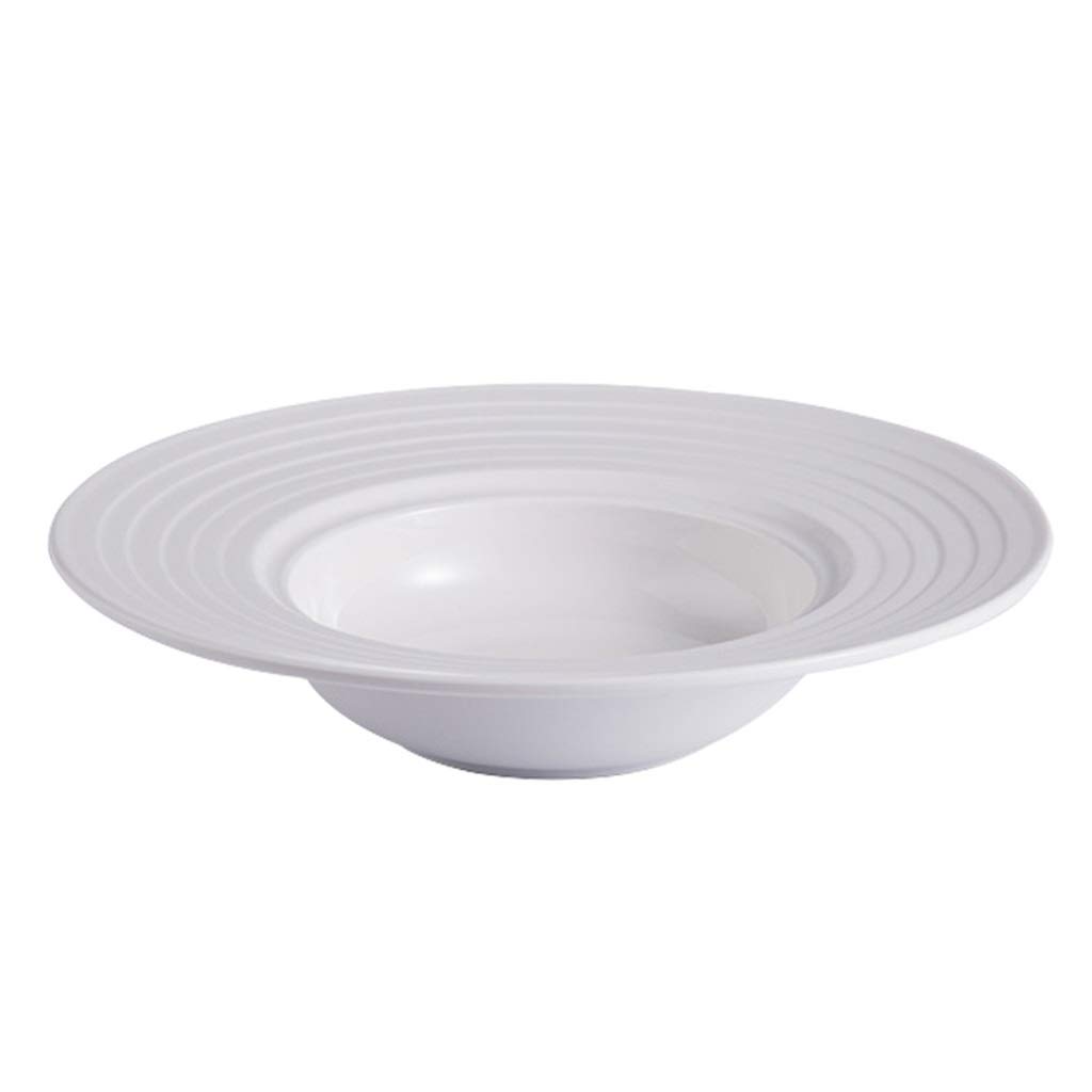 Wxiaj-Plate White Straw Hat Shaped Breakfast Plate Party With Creative Porcelain Tableware 10 Inches