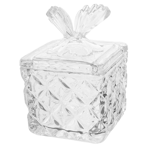 Mikinona Vintage French Embossed Glass Dish Thickened Nail Art Tool Storage Cup for Nail Supplies and Monomer Liquid for Home Use and Salon