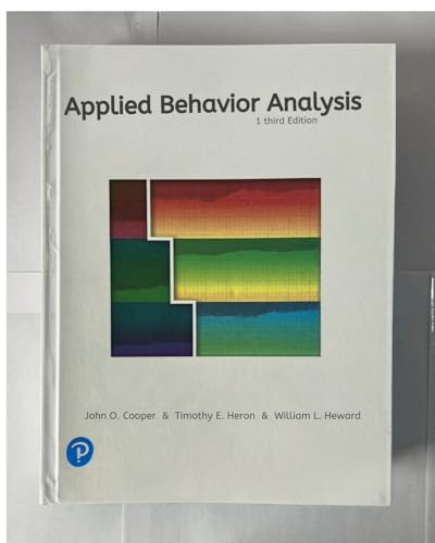 Applied Behavior Analysis 3rd Ed. By (Cooper) by Machha Store Latest Version