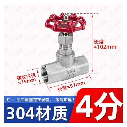 Vanne d'arrêt J11W en acier inoxydable 304 taraudée G1/2 robinet à pointeau de type B - 2