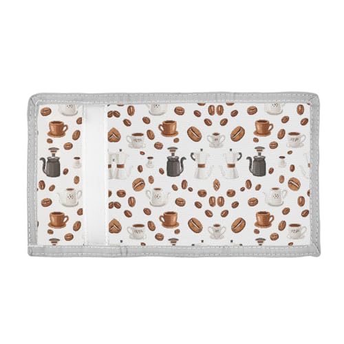 ALAZA Kids Wallets for Boys Girls Toddler Trifold Wallet Children Small Coffee Beans Cups with Zipper Coin Pocket2