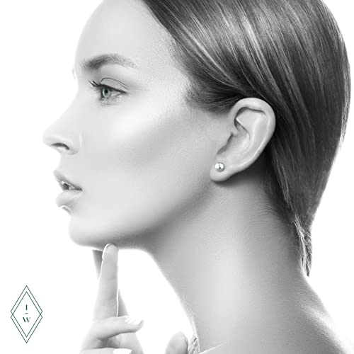 Freshwater Pearl Stud Earrings on Solid 14K Gold Screw Back Posts By ISAAC WESTMAN®2