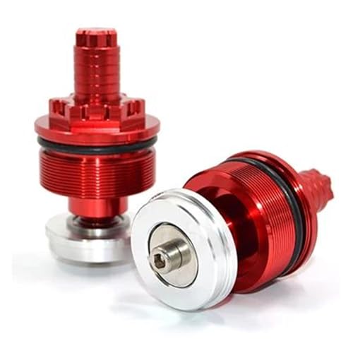 Vorspanner Gabelschrauben Für YAMAHA XSR700 FZ6R 2016-2018 Motorrad Stoßdämpfer Vorne Schraube Gabelabdeckung(rot)