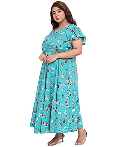 Image of OOMPH! Women's Western & Fusion wear Crepe A-Line Maxi Dress - mdfoil