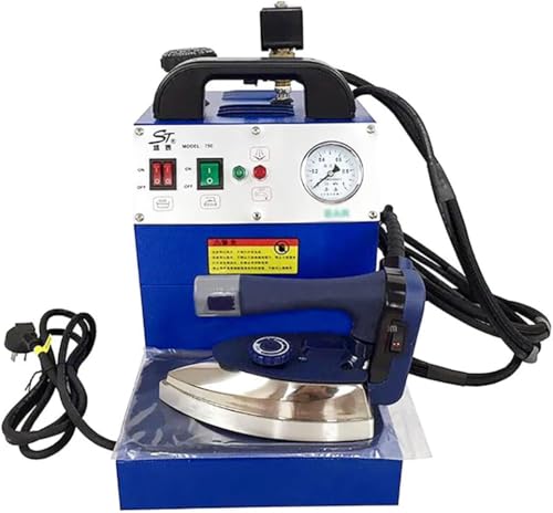 Estación de Planchado Profesional, 1600 W de Plancha de Vapor Industrial eléctrica con Caldera de Hierro Grande semiautomática, Tanque de Acero Inoxidable, Adecuado para la Tienda de Ropa Fá