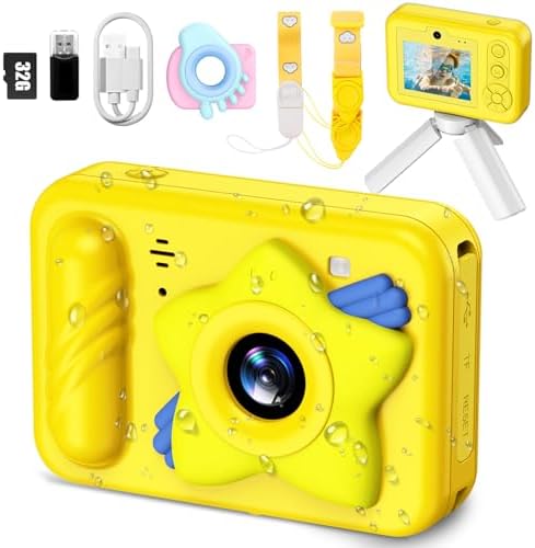 Underwater Camera for Kids - IP68 Waterproof Camera, 48MP Dual Le...