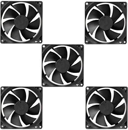 TechSupreme PACK OF 5 DC 12V Cooling Fan for PC Case, CPU Cooler Radiator Cooler (Black)