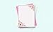 100 Stationery Writing Paper, with Cute Floral Designs Perfect for Notes or Letter Writing - Pink Roses