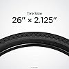 Schwinn Replacement Bike Tire, 26" x 2.125" Cruiser Bike Tire, Smooth Tread Pattern, Puncture Guard, Fits Internal Rim Widths 19mm-29mm, PSI Range 40 to 65 #4
